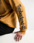 Фото #4 товара Timberland Stack Logo print hoodie in wheat tan