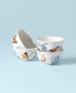 Фото #2 товара Set of 4 Butterfly Meadow Blue Assorted Bowls