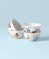 Set of 4 Butterfly Meadow Blue Assorted Bowls - фото #2