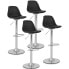Фото #2 товара Hoker stołek krzesło barowe obrotowe tapicerowane 4 szt. czarne