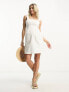 Фото #7 товара ASOS DESIGN Maternity soft denim mini pinny dress in off white