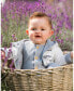 ფოტო #2 პროდუქტის Baby Boy Reversible Jungle-Print Cotton And Waffle Cardigan - Infant