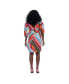 ფოტო #2 პროდუქტის Women's Geometric Print Butterfly Sleeve Tie-Belt Hi-Lo Dress