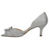 Фото #3 товара Nina Corrine Peep Toe Evening Pumps Womens Silver Dress Casual CORRINE-SILVER