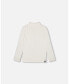 ფოტო #1 პროდუქტის Big Girls Super Soft Brushed Mock Neck Top Off White