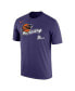 Men's and Women's Purple Phoenix Mercury Split Logo Performance T-shirt