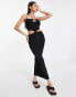 ASOS DESIGN strappy maxi dress with low rise skirt in black