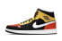 Фото #3 товара Кроссовки Nike Air Jordan 1 Mid Black Amarillo Orange (Желтый, Красный, Черный)