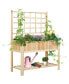 Фото #1 товара 47" x 23" x 64" Wood Planter Box w/ Spacious Growing Area for Veggies