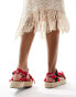 Фото #6 товара Arizona Loves Trekky raffia bandana print sandals in red