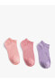 Фото #3 товара Basic 3'lü Patik Çorap Seti Çok Renkli