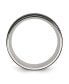 Stainless Steel Black IP-plated Brushed 8mm Band Ring