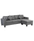 L-Shaped Sectional Sofa Set with Chaise Lounge