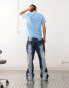 Фото #4 товара Cheap Monday Looser baggy jeans with extreme spray in rinse wash blue