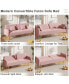 Фото #6 товара 70.47" Pink Fabric Double Sofa With Split Backrest And Two Throw Pillows