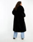 Фото #2 товара Forever New Petite faux fur maxi coat in black