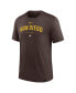 Фото #3 товара Men's Heather Brown San Diego Padres Authentic Collection Early Work Tri-Blend Performance T-shirt