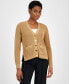 ფოტო #1 პროდუქტის Women's Knit V-Neck Button Cardigan