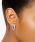 ფოტო #2 პროდუქტის Lab-Created Diamond Small Hoop Earrings (1/4 ct. t.w.) in Sterling Silver