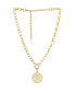 Women's 18k Gold Plated Traveler's Coin Chain Necklace