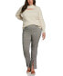 ფოტო #3 პროდუქტის Plus Size Cut-Out Cable Knit Long Sleeve Sweater