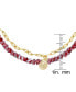 ფოტო #3 პროდუქტის Simulated Garnet 2 Layer Bracelet