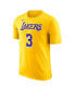 ფოტო #2 პროდუქტის Men's Anthony Davis Gold Los Angeles Lakers Icon 2022/23 Name and Number Performance T-shirt