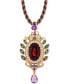 ფოტო #1 პროდუქტის Crazy Collection® Garnet (5-1/3 ct. t.w) and Multi-Stone (1-3/4) Pendant in 14k Rose Gold