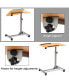 1PC Adjustable Laptop Notebook Desk Table Stand Holder Swivel Home Office Wheel