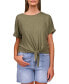 ფოტო #1 პროდუქტის All Day Tie-Hem Cuffed T-Shirt