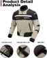 Фото #2 товара BORLENI Motorcycle Jacket Men's Winter Motorcycle Jacket Textile Jacket Windproof with Removable Liner Protectors Protector Jacket Scooter Biker Touring All Weather Women Black Grey Red M-XXL