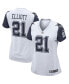 ფოტო #2 პროდუქტის Women's Ezekiel Elliott White Dallas Cowboys Alternate Game Jersey