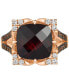 Фото #2 товара Pomegranate Garnet (5-1/4 ct. t.w.) & Diamond (5/8 ct. t.w.) Statement Ring in 14k Rose Gold