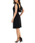 ფოტო #3 პროდუქტის Women's Cowlneck Sleeveless A-Line Dress