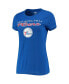 ფოტო #4 პროდუქტის Women's Royal, Red Philadelphia 76ers Lodge T-shirt and Pants Sleep Set