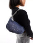 Фото #2 товара ASOS DESIGN denim diamante chain shoulder bag in blue