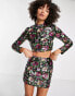 & Other Stories co-ord all over rose sequin mini skirt in multi