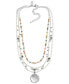 Mixed-Metal Layered Beaded Pendant Necklace, 17" + 3" extender, Created for Macy's