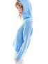 Фото #8 товара Monki v neck knitted hood sweater in blue