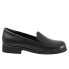 Фото #1 товара Trotters Jaiden T2058-001 Womens Black Wide Leather Loafer Flats Shoes 7