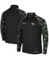Men's Black Iowa Hawkeyes OHT Military-Inspired Appreciation Take Flight Raglan Quarter-Zip Jacket