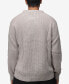 ფოტო #2 პროდუქტის Men's Crewneck Mixed Texture Sweater