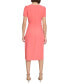 ფოტო #2 პროდუქტის Women's Clasp-Waist Split-Hem Midi Dress