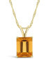 Фото #1 товара Macy's citrine (3-1/7 ct. t.w.) Pendant Necklace in 14K Yellow Gold