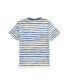 ფოტო #2 პროდუქტის Big Boys Striped Crab-Print Cotton Pocket Tee