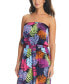Фото #2 товара Платье-комбинезон Bar III женское Palm Prowl без бретелей, пляжное, создано для Macy's