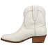 Dingo Saguaro Snip Toe Pull On Cowboy Booties Womens White Casual Boots DI825-WH