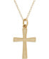 Фото #1 товара Macy's small Cross Pendant Necklace in 14k Gold