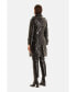 ფოტო #2 პროდუქტის Women's Genuine Leather Trench Coat, Black