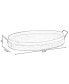 Фото #4 товара Galvanized Metal Oval Rustic Serving Tray with Handles